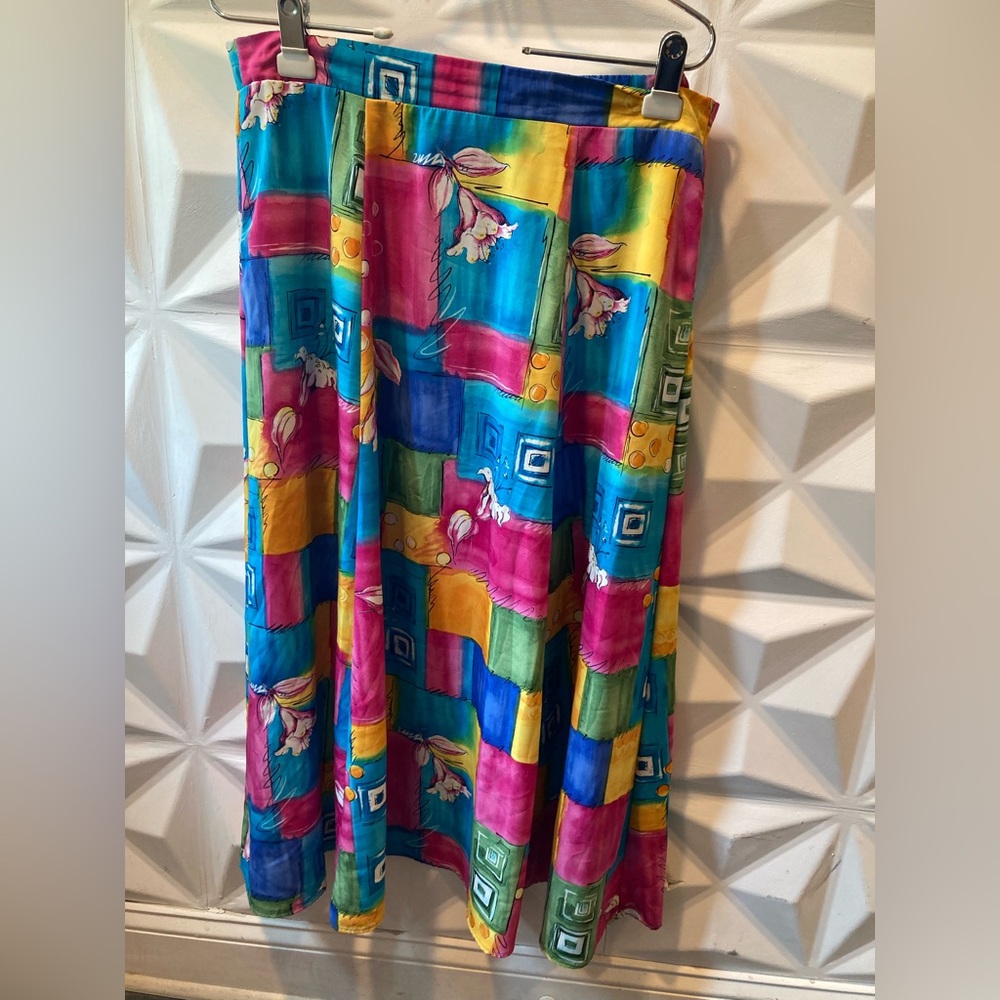 Vintage floral 90s maxi skirt